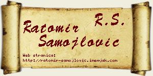 Ratomir Samojlović vizit kartica